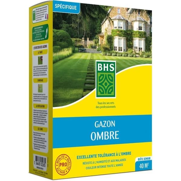 Gräsmatta - BHS - Skärm Gräsmatta 1kg | 40m² | Motståndskraftig mot svagt ljus och skuggade områden.