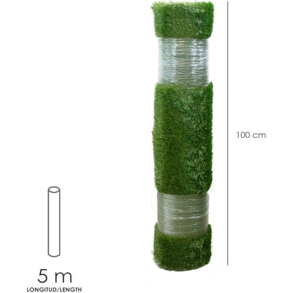 PAPILLON Konstgräs 33 mm - Rulle på 1 x 5 m - Matta för inomhus och utomhus, trädgård, terrass, balkong, användning i dome