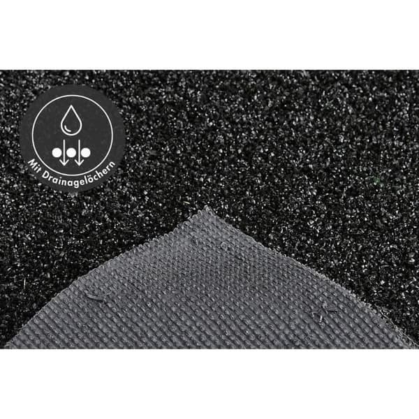 Svart konstgräs, motståndskraftigt, robust och lättskött, lämpligt för inomhus- och utomhusbruk under tak, 100 x 200 cm, svart