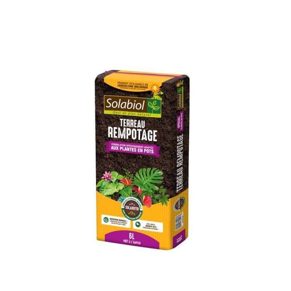 SOLABIOL TEREMPO6 Krukjord | Användbar i ekologisk odling, 6L, 6L