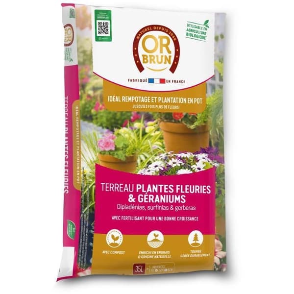 Kukkakasvien ja pelargonien multa - TAI RUSKEA - OBRTGER35N - 35 L