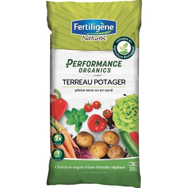 FERTILIGENE Soil Performance Organics -kasvimaan lannoite - 35 l