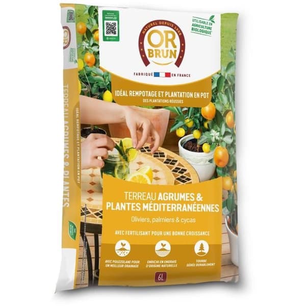 Citrus- och medelhavsjord - BRUN GULD - OBRTAGR6U - 6L - Olivträd, palmer och cycas