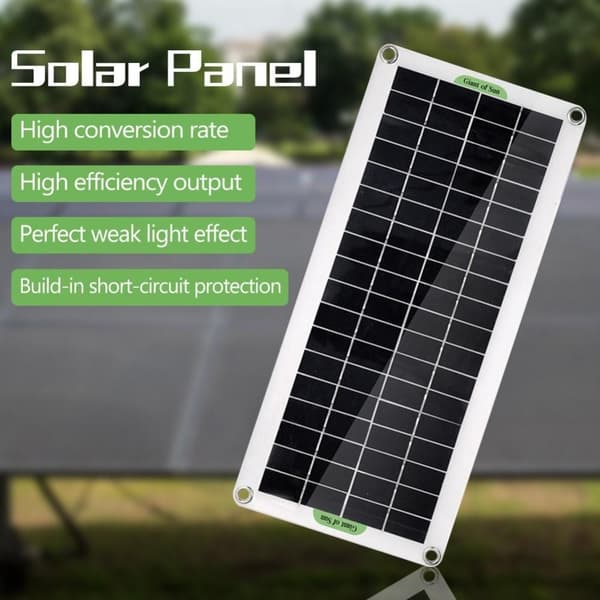 30W bærbar solcellepanel solladekontroller for campingbilbåt