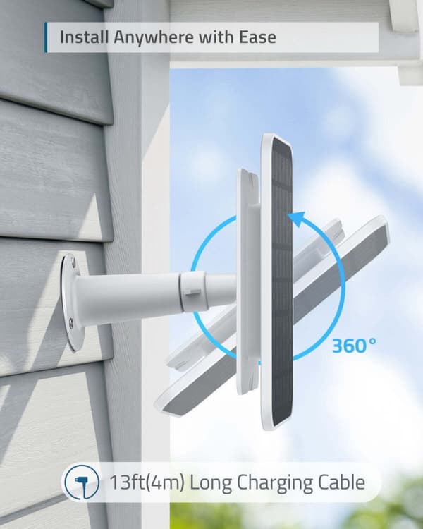 Anker eufyCam Solar Panel Laddare solpanel, vit