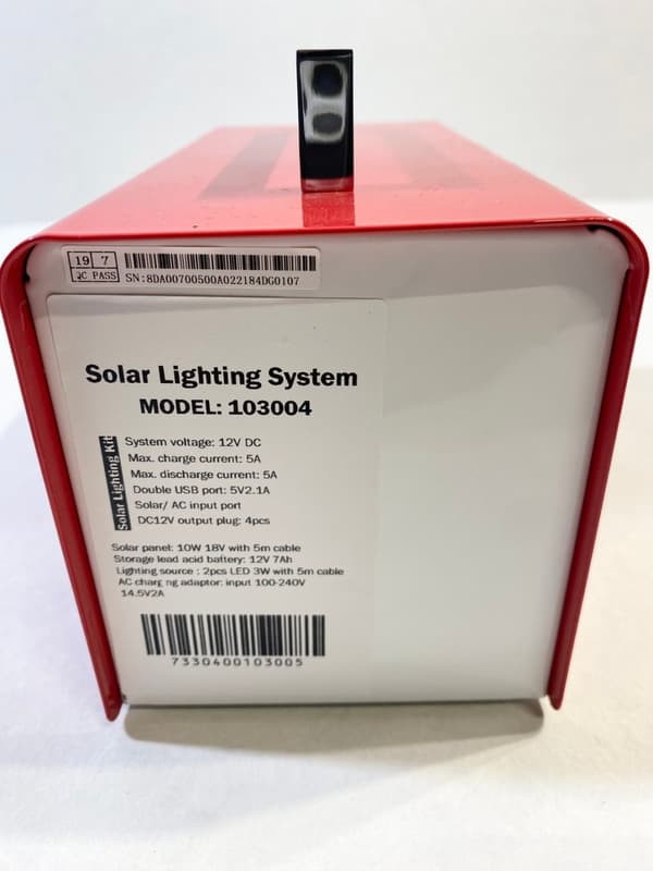 Nödkit, reservel, solcellsdrivet portabelt elverk 10 watt, 84Wh