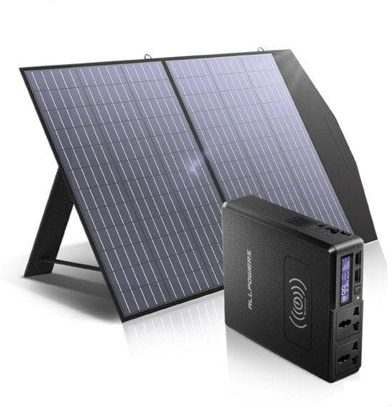 Foldbar solpanel - inklusive 41600mAh -batteri - 100W - Flexibel solpanel - Solpanel Portable - Solar Panel Camper - Monokristalline Solar Panel - 18V