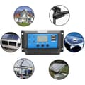 Miniatyrbild 2 av 4: Cuque Solar Controller 30A 30A LCD Solar Charge Controller Automatisk identifiering 12V 24V Fullständig PWM-kontroll