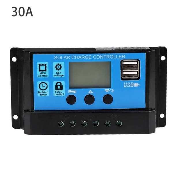 30A 12V 24V (30A) AB070 Automatisk Solar Charge Controller PWM Controller