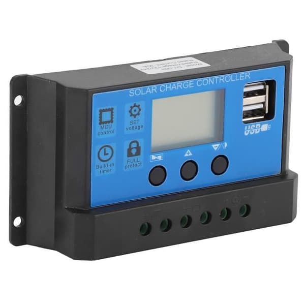 Duokon Solar Controller 30A 30A LCD Solar Charge Controller Auto Identifiering 12V 24V PWM Control