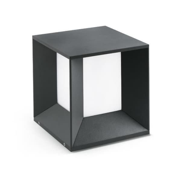 Faro - Mila LED utomhus fyrkantig pollare IP65 H24 cm - Rosa Grå