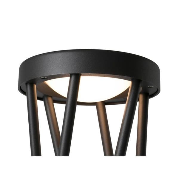 Lampe balise - Estudi Ribaudí - TWIST - Mörk grå - 1 glödlampa - LED - Utomhus
