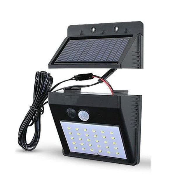 30 LED-solljus med PIR-rörelsesensor, vattentätt, dekorativt utomhusljus oskiljbar 4st 30 LED-lampor -WILM1729