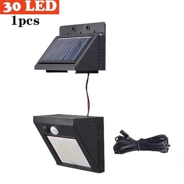 30 LED - Separat 1st - 30 LED Solar Light med rörelsesensor, vägglampa, 3 lägen 64-30 LED,