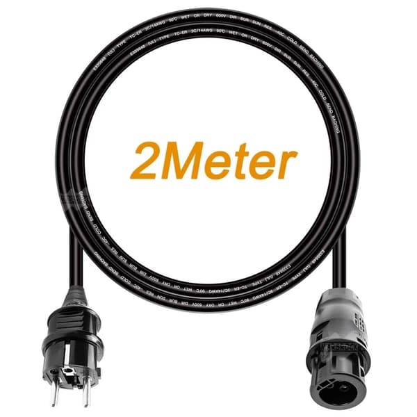 AC-virtajatkojohto, 5 metrin pituus, 14 AWG-johto, AC-virta 5M johto