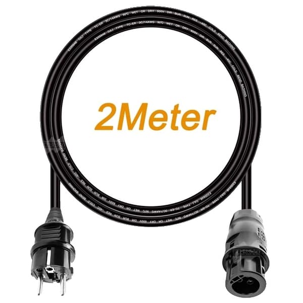 AC Strømforlængerledning, 5m Længde, 14 AWG Ledning, AC Strøm 5M Ledning AC Power 2M Cord