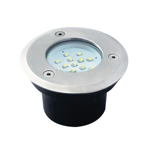 Inbyggd LED-golvlampa 0,7W vattentät rund Dagsljus (6400K)