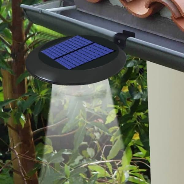 AYNEFY Solar Fence Light Waterproof 9LED Solar Gutter Lights Staket Light Vägglampor för