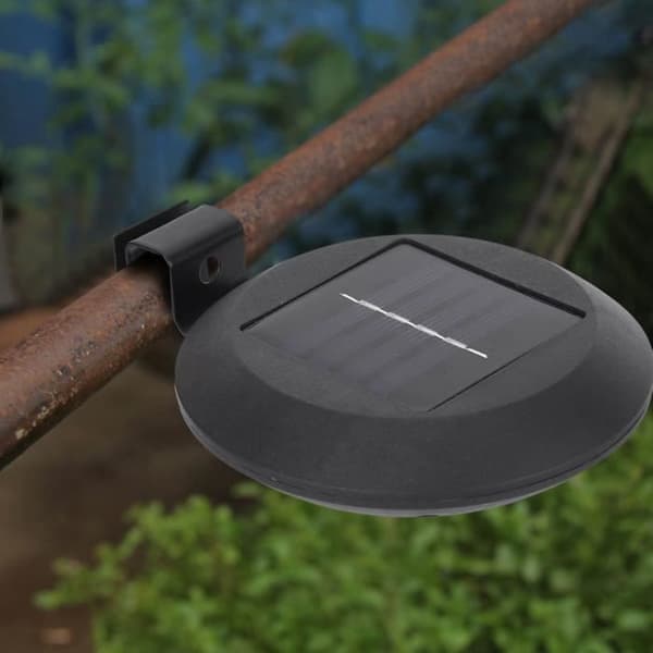 AYNEFY Solar Fence Light Waterproof 9LED Solar Gutter Lights Staket Light Vägglampor för