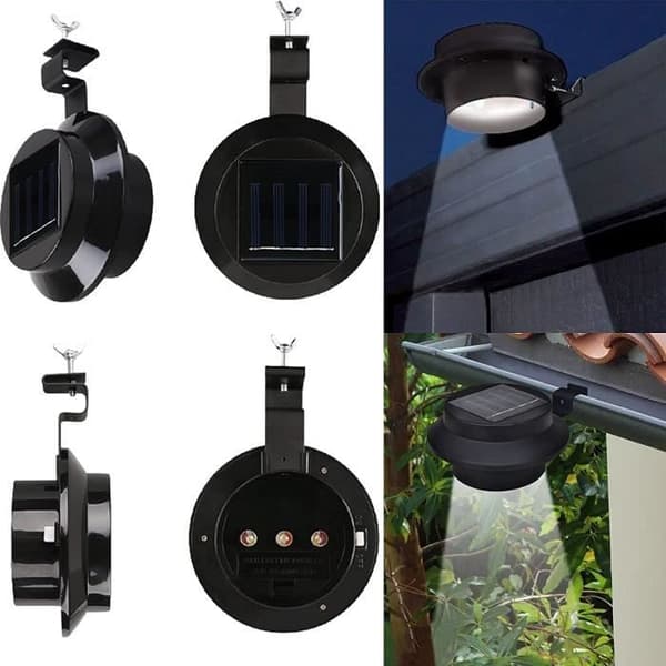 6 Pack Solar Gutter Lights - Vattentät - Svart