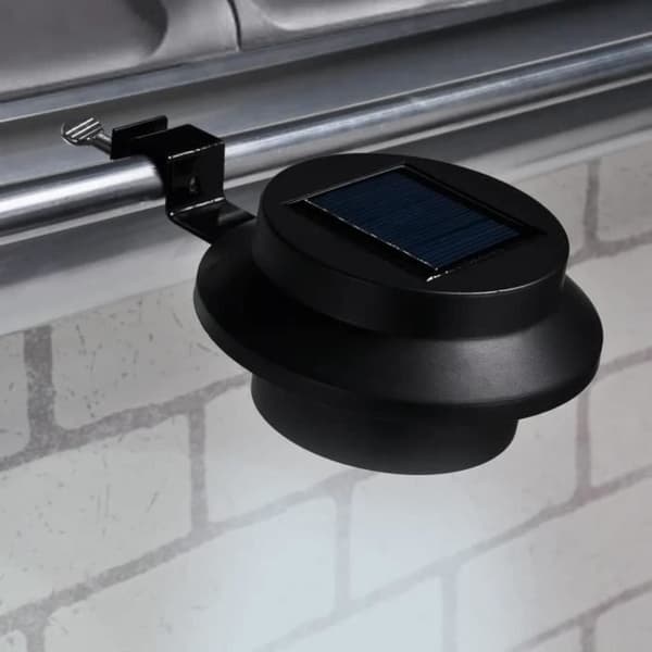 Hi 2X LED Solar Gutter Lights Lere Lighting Utomhuslampa Staket Vägglampa Balustrade Trädgård Terrass Courtyard627