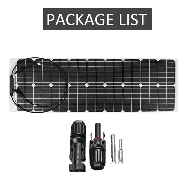 50W 18V solenergipanel Monokristallint kisel Halvflexibel hemelektricitet