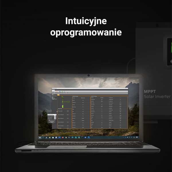 Green Cell - Solar Inverter Off Grid Inverter med MPPT Solar Charger 24VDC 230VAC 3000VA/3000W Pure Sine Wave