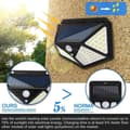 Miniatyrbild 3 av 4: Hengxin-4-pack utomhussollampa 100 LED-belysning Rörelsesensor Vägglampa