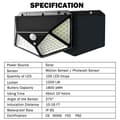 Miniatyrbild 4 av 4: Hengxin-4-pack utomhussollampa 100 LED-belysning Rörelsesensor Vägglampa