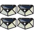 Miniatyrbild 1 av 4: Hengxin-4-pack utomhussollampa 100 LED-belysning Rörelsesensor Vägglampa
