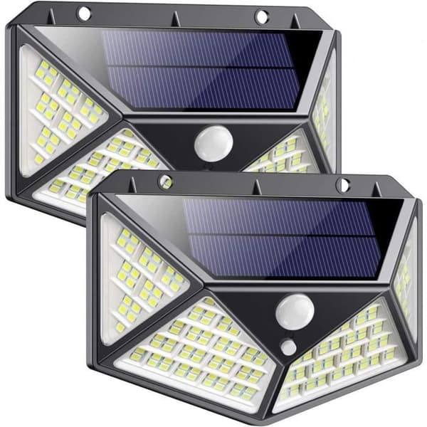 Utomhussollampa 100 lysdioder, 3 intelligenta lägen Utomhussolarbelysning med kraftfull solcellsrörelsesensor[n1694]