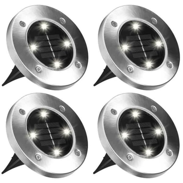 Set med 4 utomhussolljusfyrar - 4 LED - Ultra Flat Terminals