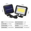 Miniatyrbild 4 av 4: Solar vägglampa för trädgård - MINGMEI - 100 LED med rörelsesensor - Svart - Solenergi