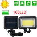 Miniatyrbild 1 av 4: Solar vägglampa för trädgård - MINGMEI - 100 LED med rörelsesensor - Svart - Solenergi