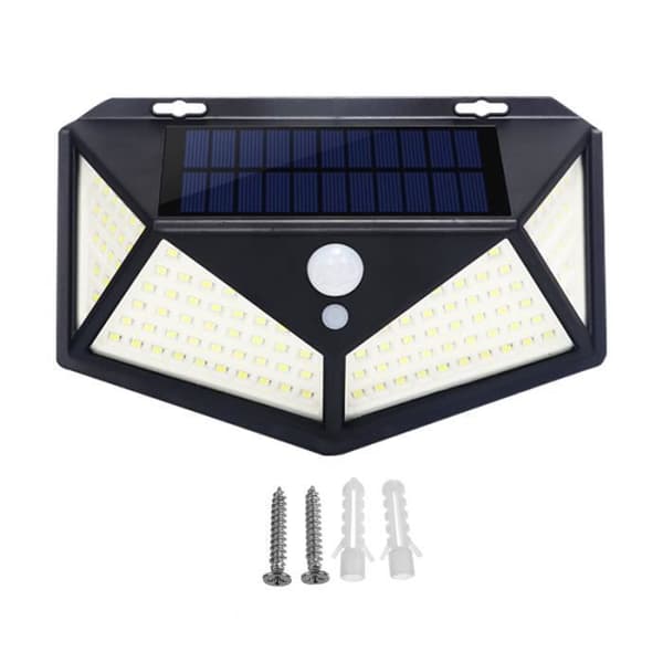 TEMPSA 2 st Solar Lampa 100 LED Rörelsesensor Utomhus trädgårdsbelysning 200MAh