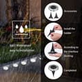 Miniatyrbild 3 av 4: Utomhussollampa 12 LED, 12st Garden Ground Light 6000K Vattentät IP65 infälld Solar Light Spotlight