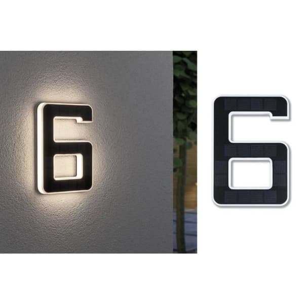 Solcellsbelysning för husnummer - PAULMANN - 79847 - LED - Svart - Samtida Svart