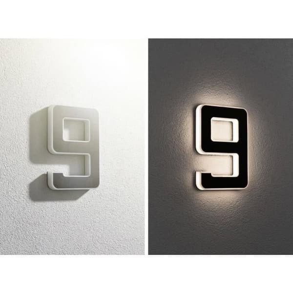 Solcellsbelysning för husnummer - PAULMANN - 79850 - Integrerad LED - Svart - Metall