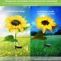 Miniatyrbild 4 av 4: Set med 2 Solar Flower Garden Decoration Lights Vattentät för utomhusbruk - Solros Dekoration för trädgård, uteplats