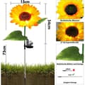 Miniatyrbild 2 av 4: Set med 2 Solar Flower Garden Decoration Lights Vattentät för utomhusbruk - Solros Dekoration för trädgård, uteplats