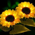 Miniatyrbild 1 av 4: Set med 2 Solar Flower Garden Decoration Lights Vattentät för utomhusbruk - Solros Dekoration för trädgård, uteplats