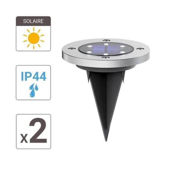 Set med 2 6 LED Solar Spotlights