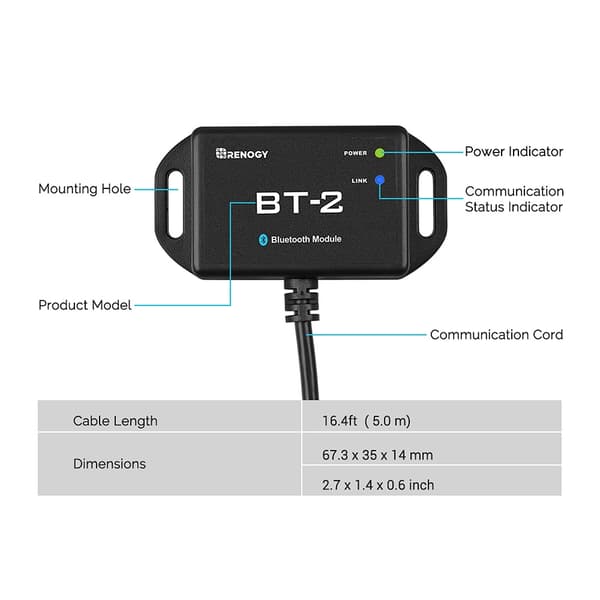 Bluetooth Overvågningsmodul, Realtidsdataadgang, Trådløs Kontrol, Nem Integration