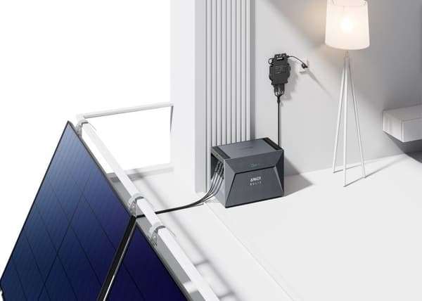 Kit för solpaneler balkong - ANKER - E1600 - 1600Wh - LFP-batteri - Snabb installation 5 min
