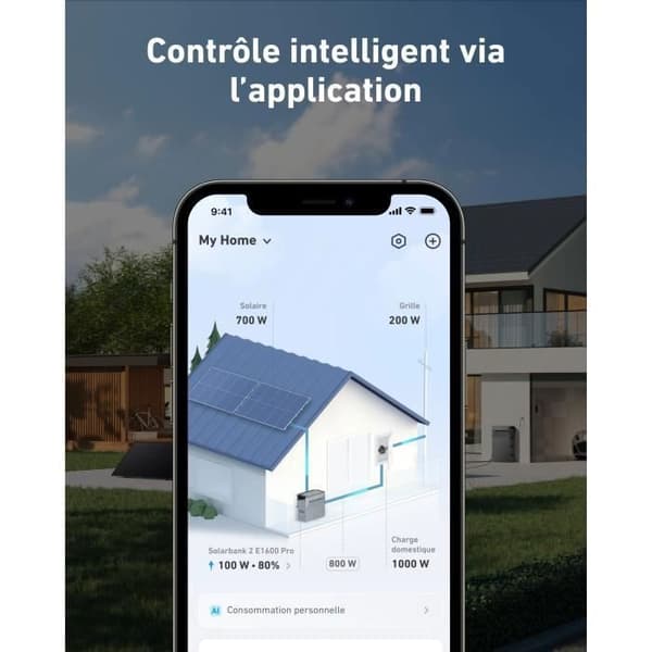 Intelligent mätare - Anker - SOLIX - Kompatibel Solarbank 2 - Wi-Fi/Bluetooth-anslutning - Lätt installation