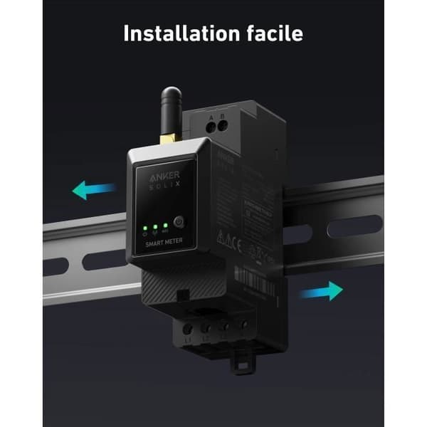 Intelligent mätare - Anker - SOLIX - Kompatibel Solarbank 2 - Wi-Fi/Bluetooth-anslutning - Lätt installation