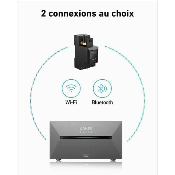 Intelligent mätare - Anker - SOLIX - Kompatibel Solarbank 2 - Wi-Fi/Bluetooth-anslutning - Lätt installation