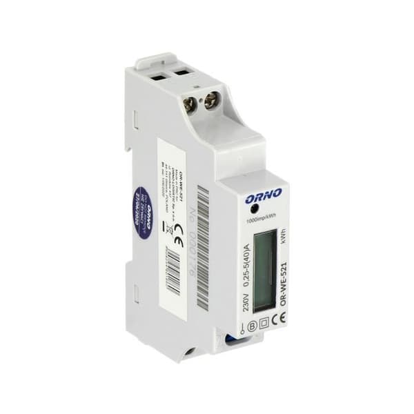 Energimätare - ORNO - MID 40A - LCD-skärm - Impulsutgång - Inomhus