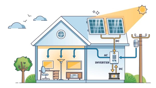 Seinälle asennettu aurinkosähkömuunnin (invertteri) KEMOT PROsolar-2500 (24V 230V 25000VA/1800W)
