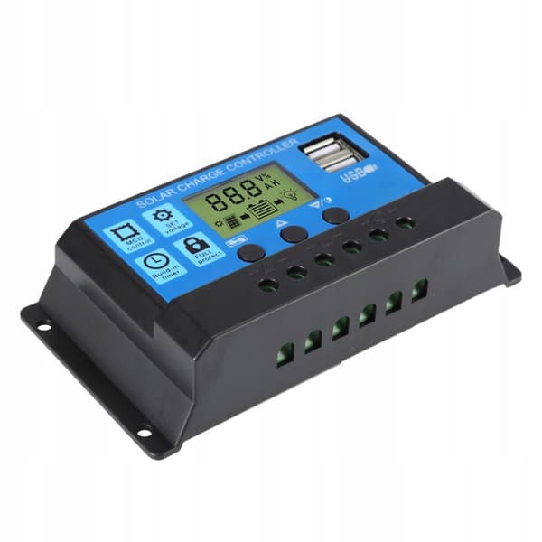 OPLADEKONTROLLER 10A SOLARKONTROLLER 12V 24V